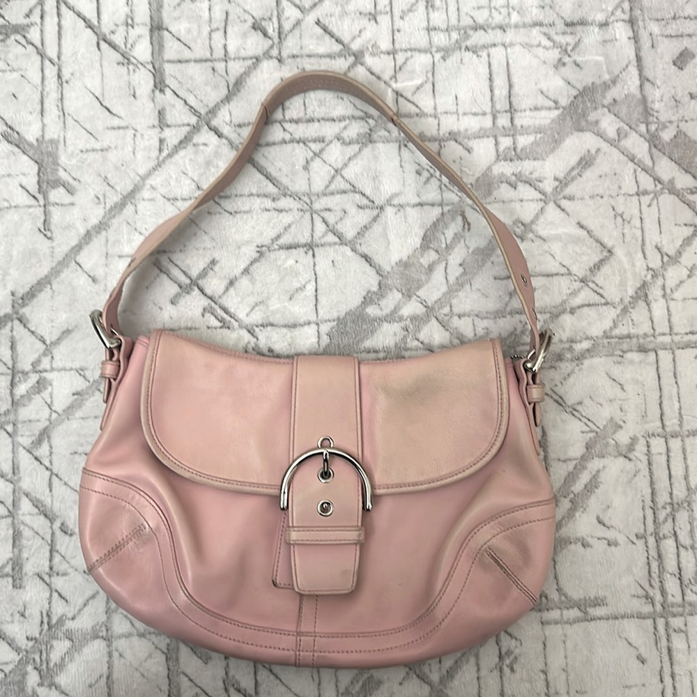 Authentic Y2K Pink Coach Shoulder Bag